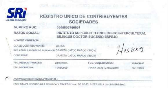 厄瓜多尔税务登记号：RUC