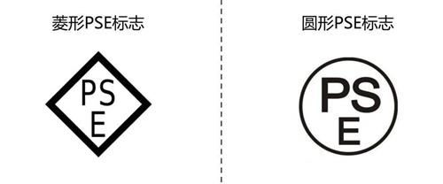 日本PSE认证范围，PSE认证菱形和圆形标志对比