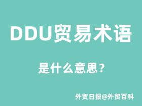 DDU是什么意思？